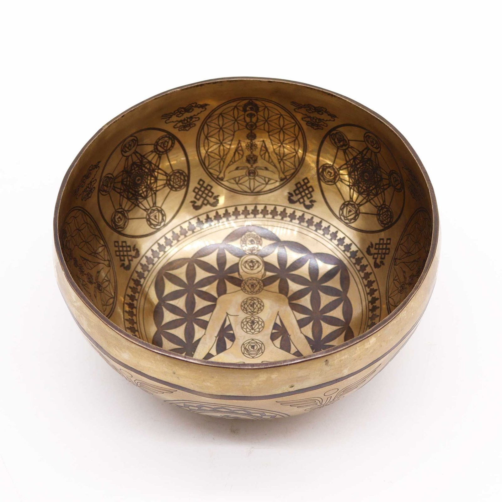 16cm Tibetan Healing Engraved Bowl - 7 Chakra - Image 2