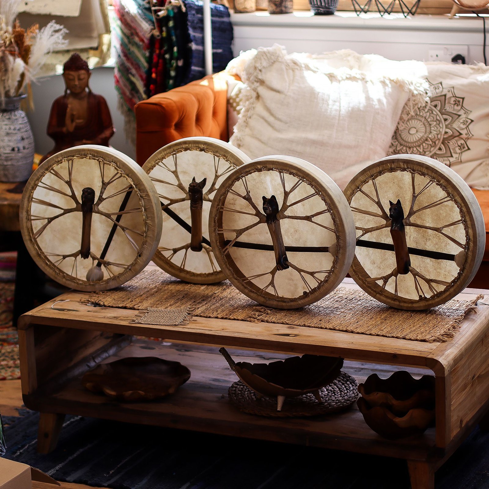 40cm Shamanic Tunable Drum - Spirit of the Bear - Image 6