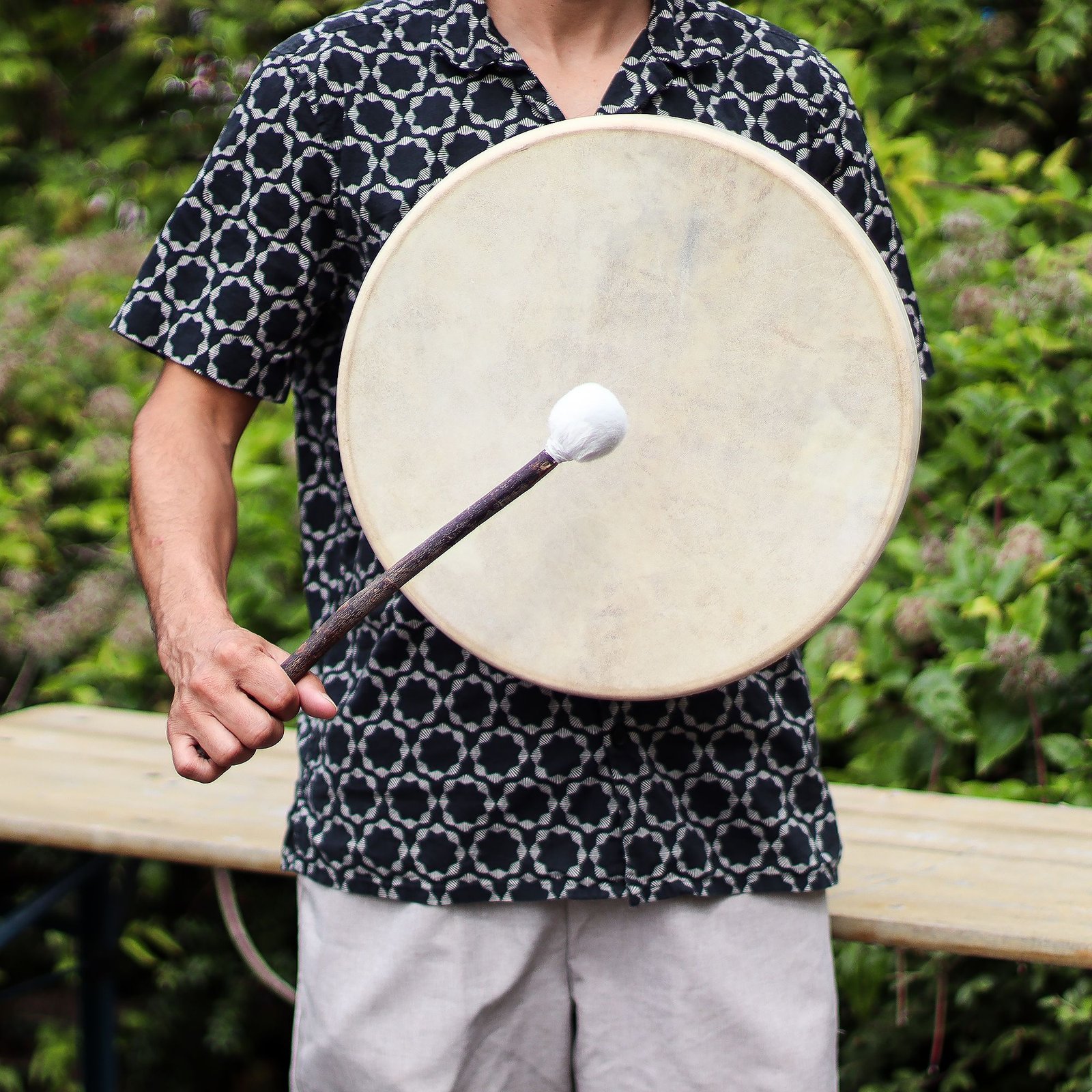 40cm Shamanic Tunable Drum - Spirit of the Bear - Image 8