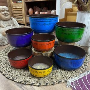 Large Chakra Set of Seven Singing Bowls (19.5-35cm)