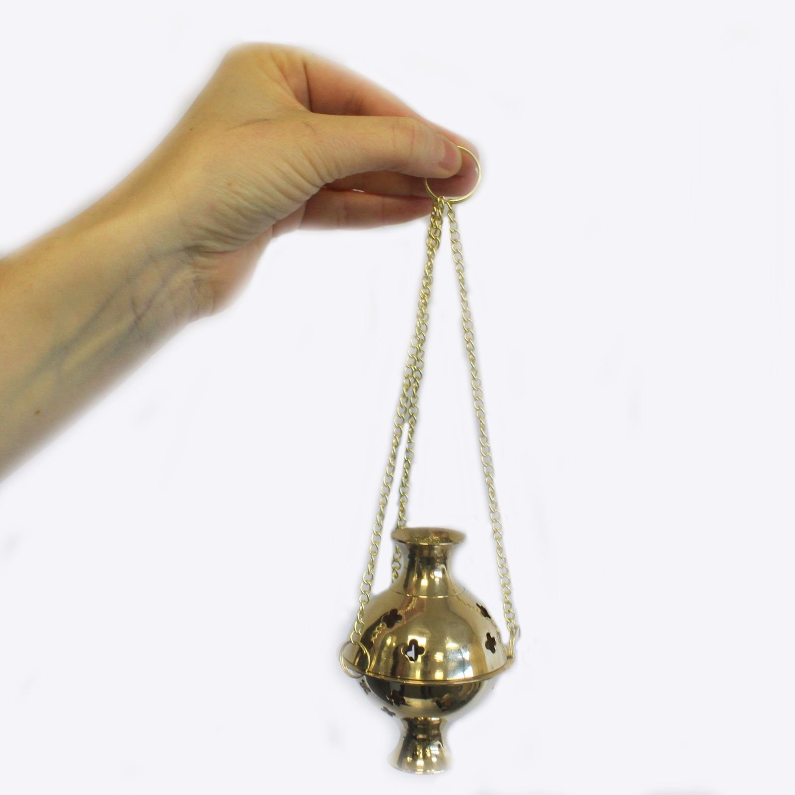 Hanging Brass Incense Burner - Image 7