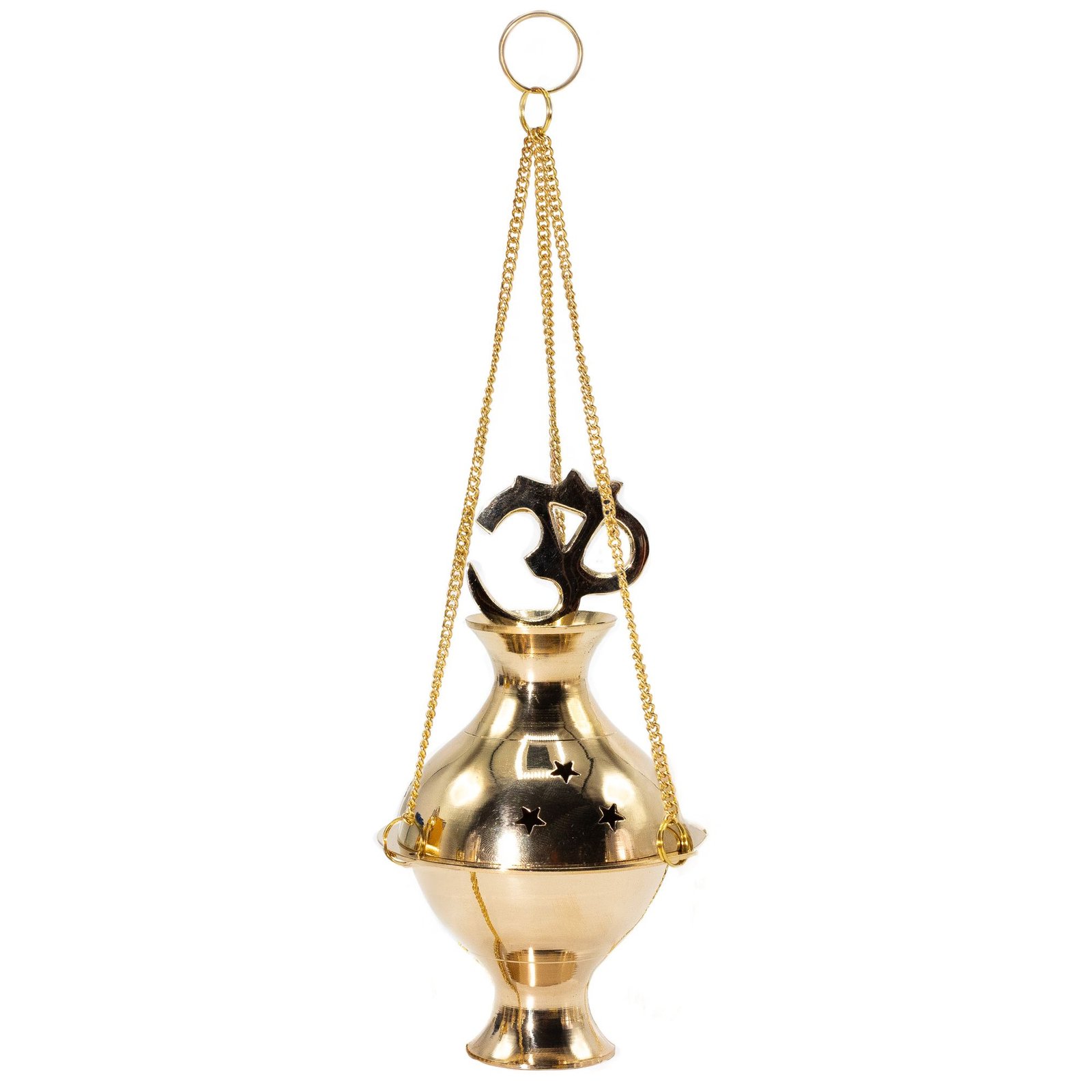 Hanging Brass Incense Burner - Om