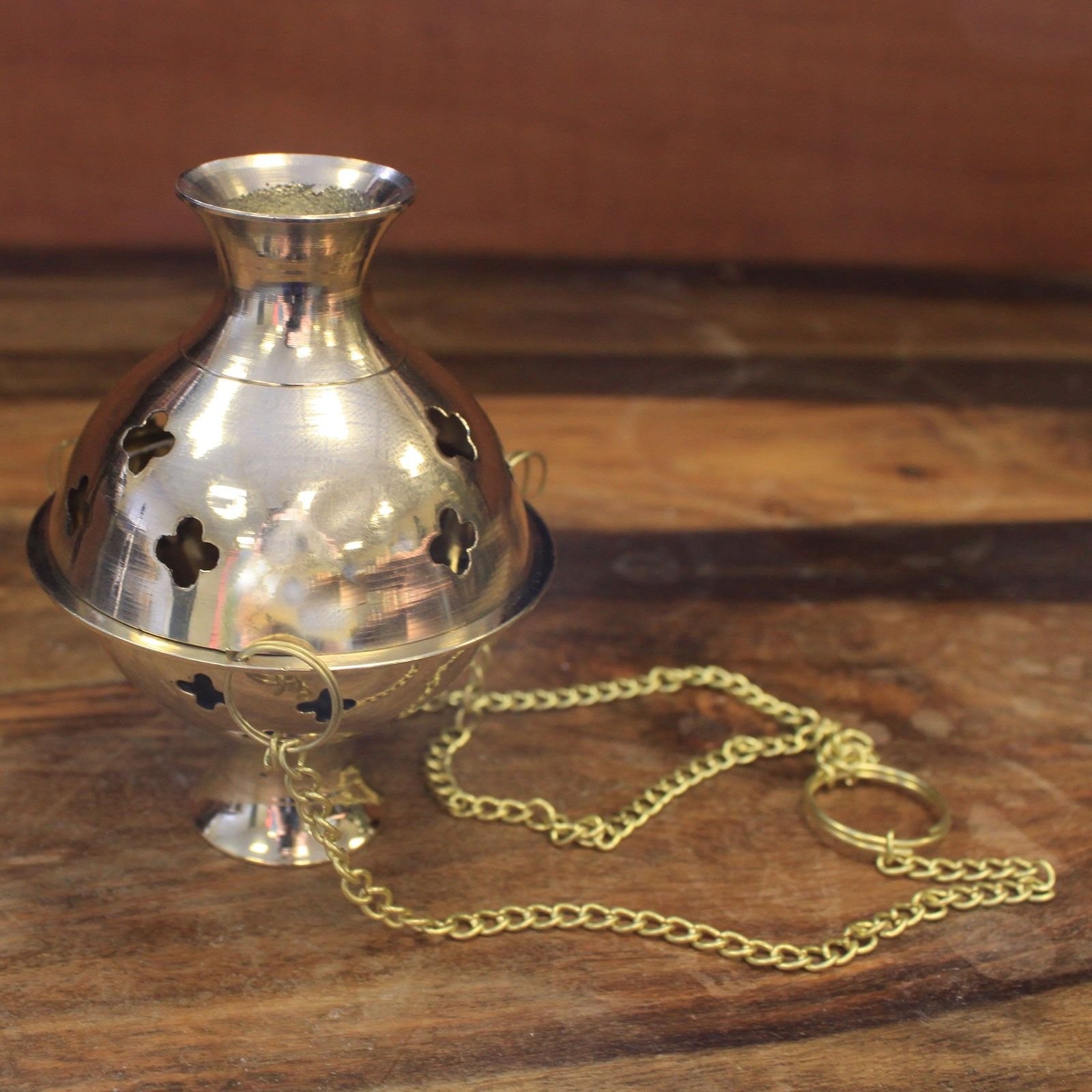 Hanging Brass Incense Burner - Image 3