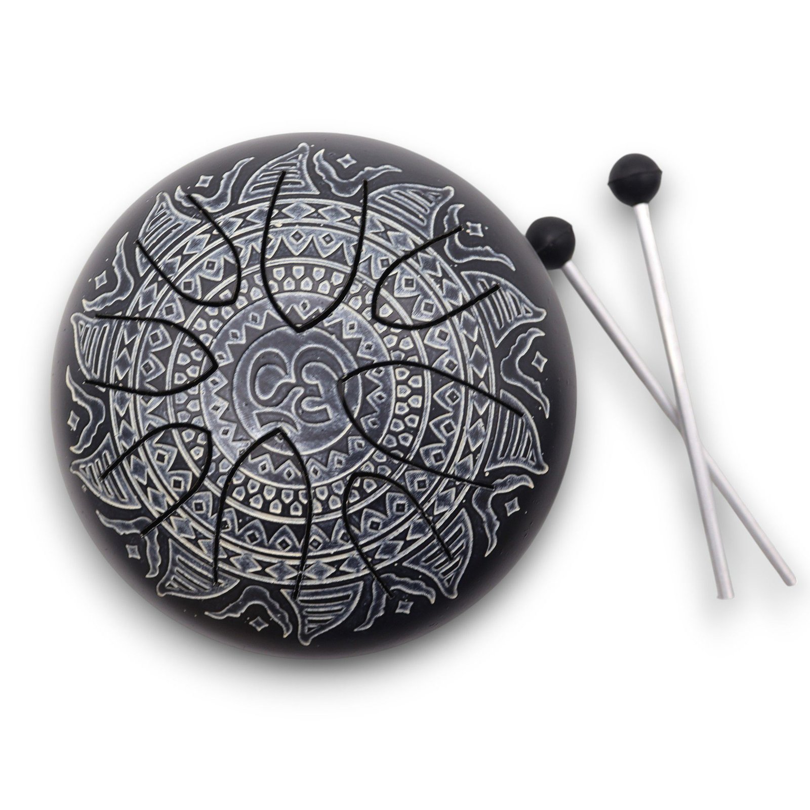 Hapi Drum Om Mandala Engraved - 16cm - Image 2