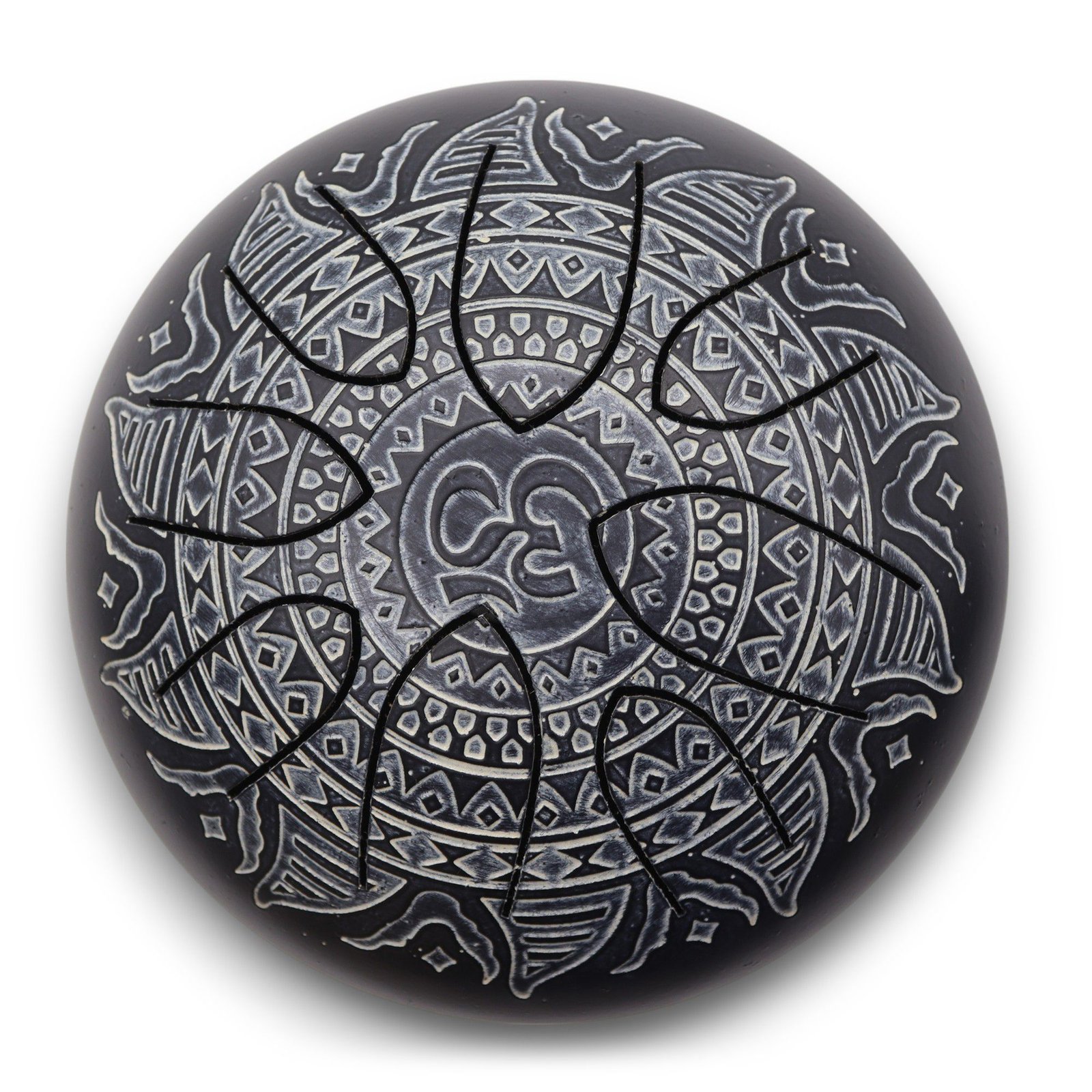 Hapi Drum Om Mandala Engraved - 16cm - Image 4